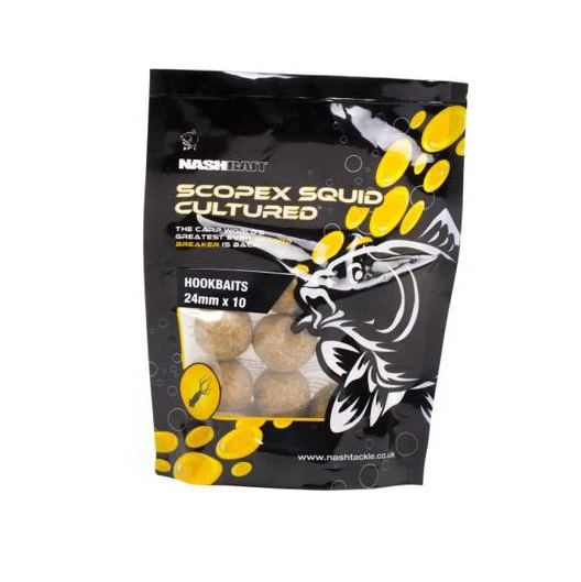 Nash Scopex Squid Cultured Hookbaits 15mm 25pcs 3 Nash Scopex Squid Cultured Hookbaits 15mm 25pcs