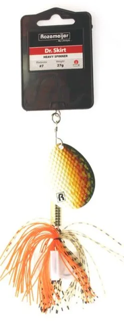 Rozemeyer Dr. Skirt Heavy Spinner 27gr Blade #7 6 Rozemeyer Dr. Skirt Heavy Spinner 27gr Blade #7 -Strategy Winkel Rozemeijer Dr Skirt heavy Spinner 27 gram Speckled Hot Pike 64102
