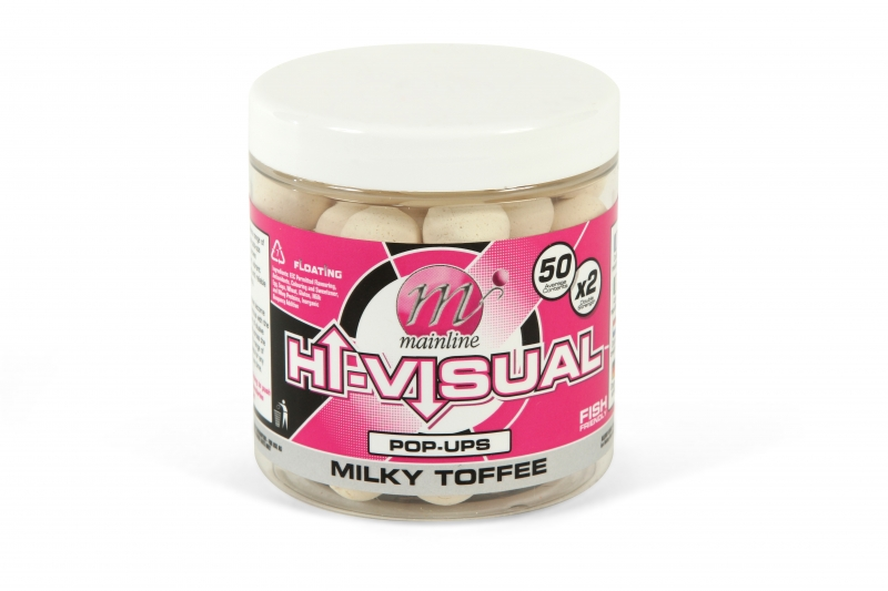 Mainline Hi-Visual Pop-ups Milky Toffee 15mm 3 Mainline Hi-Visual Pop-ups Milky Toffee 15mm